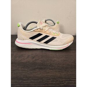 Adidas Supernova+ Womens Running Shoe Size 10.5 GY8313 Training Beige/Black/Pink